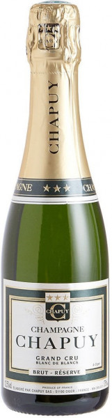 Шампанское Champagne Chapuy, Brut Reserve Blanc de Blanc Grand Cru, 0.375 л
