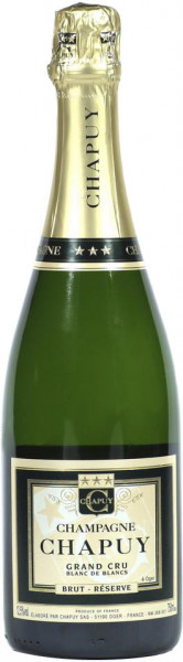 Шампанское Champagne Chapuy, Brut Reserve Blanc de Blanc Grand Cru, 2009