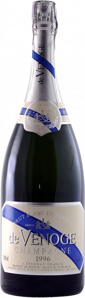 Шампанское Champagne de Venoge, "Blanc de Blancs" Brut, Champagne AOC, 1996, 1.5 л