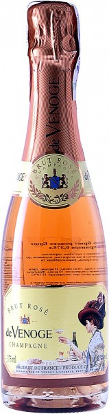 Шампанское Champagne de Venoge, "Brut Rose", Champagne AOC, 0.375 л