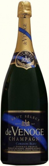 Шампанское Champagne de Venoge, "Cordon Bleu" Brut Select, Champagne AOC, 1.5 л