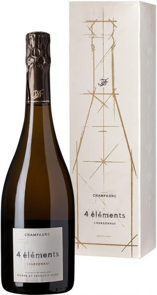 Шампанское Champagne Hure Freres, "4 Elements" Chardonnay Extra Brut, 2014, gift box