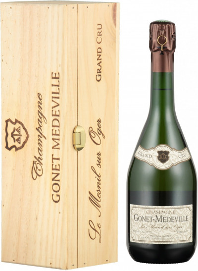 Шампанское Champagnes Gonet-Medeville, "Champ d'Alouette" Extra Brut, Le Mesnil sur Oger Grand Cru, 2004, gift box