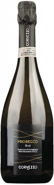 Шампанское Corvezzo, Prosecco Brut, Superiore di Conegliano Valdobbiadene DOCG