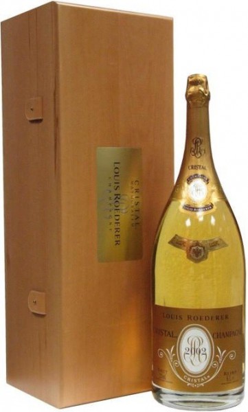 Шампанское Cristal AOC 2002, wooden box, 6 л
