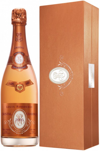 Шампанское "Cristal" Rose AOC, 2005, gift box