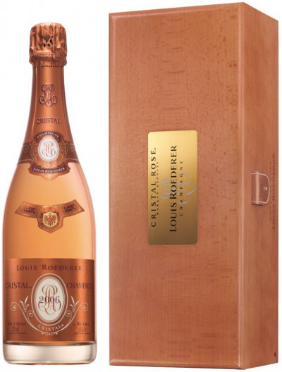 Шампанское "Cristal" Rose AOC, 2006, in wooden box, 1.5 л