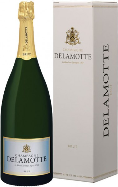 Шампанское Delamotte, Brut, Champagne AOC, gift box, 1.5 л