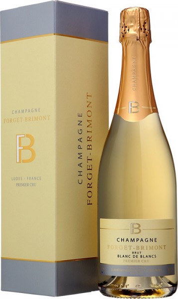 Шампанское Forget-Brimont, Brut Blanc de Blancs Premier Cru, Champagne AOC, gift box