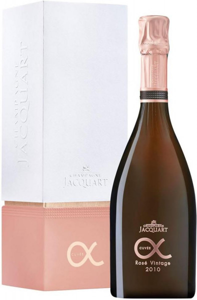 Шампанское Jacquart, Cuvee Alpha Rose, Champagne АОC, 2010, gift box