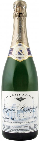 Шампанское Jacques Beaufort Doux Millesime 1988