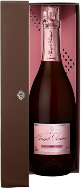 Шампанское Joseph Perrier, "Cuvee Rose" Brut, Champagne AOC, 2002, gift box