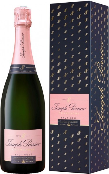 Шампанское Joseph Perrier, "Cuvee Royale" Brut Rose, blue gift box