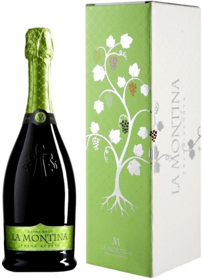 Шампанское La Montina, Franciacorta DOCG Extra Brut, gift box
