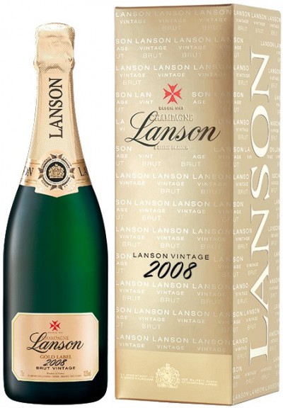 Шампанское Lanson, "Gold Label" Brut Vintage, 2008, gift box