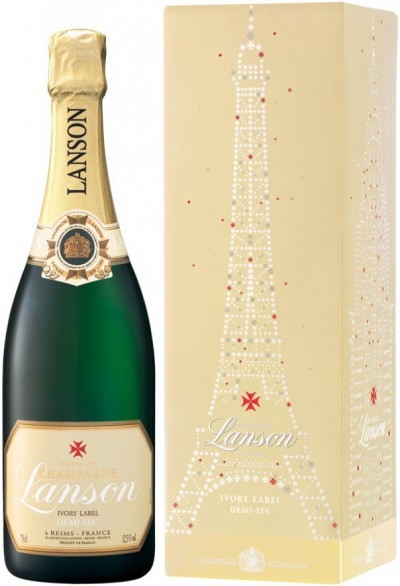 Шампанское Lanson Ivory Label Demi-Sec, gift box "City"