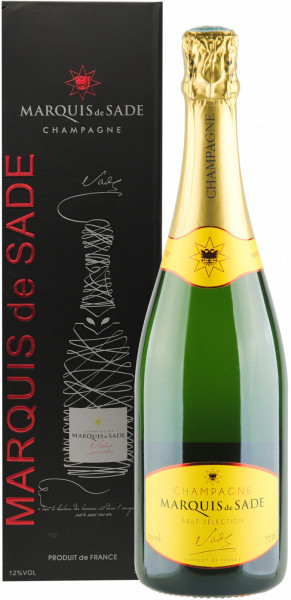 Шампанское "Marquis de Sade" Brut, Champagne AOC, gift box