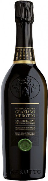 Шампанское Merotto, "Cuvee del Fondatore", Valdobbiadene Prosecco Superiore DOCG, 2013, 1.5 л