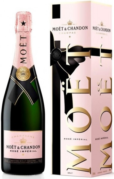 Шампанское Moet & Chandon, Brut "Imperial" Rose, gift box "Live Theis"