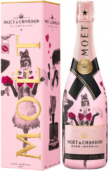 Шампанское Moet & Chandon, Brut "Imperial" Rose, Limited Edition "Unconditional Love", gift box