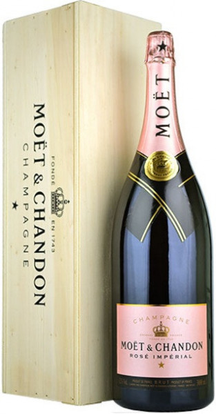 Шампанское Moet & Chandon, Brut "Imperial" Rose, wooden box, 3 л