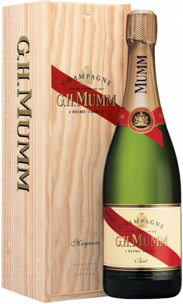 Шампанское Mumm, "Cordon Rouge" AOC, wooden box, 1.5 л