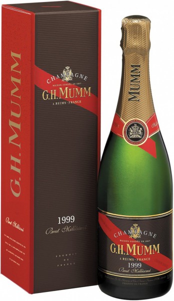 Шампанское Mumm, "Cordon Rouge" Brut Millesime, Champagne AOC, 1999, gift box