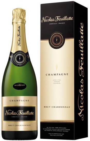 Шампанское Nicolas Feuillatte, Blanc de Blancs Chardonnay, 2005, gift box