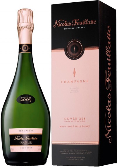 Шампанское Nicolas Feuillatte, "Cuvee 225" Brut Rose, 2005, gift box