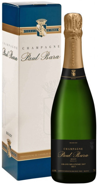 Шампанское Paul Bara, Grand Millesime Brut, Champagne AOC, 2012, gift box