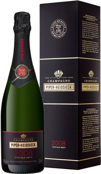 Шампанское Piper-Heidsieck, Vintage Brut, Champagne AOC, 2008, gift box "Wine Store"