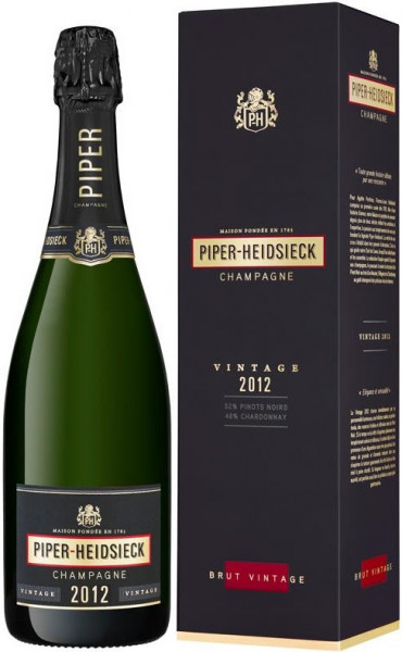Шампанское Piper-Heidsieck, Vintage Brut, Champagne AOC, 2012, gift box "Wine Store"