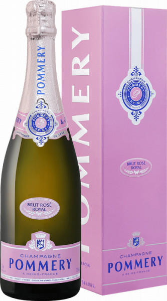 Шампанское Pommery, Brut Rose, Champagne AOC, gift box