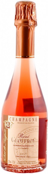 Шампанское Rene Geoffroy, Champagne 1-er cru "Rose de Saignee", 0.375 л