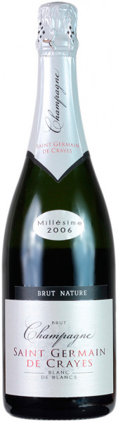 Шампанское "Saint Germain de Crayes" Millesime Blanc de Blancs Brut Nature, Champagne АОC, 2006