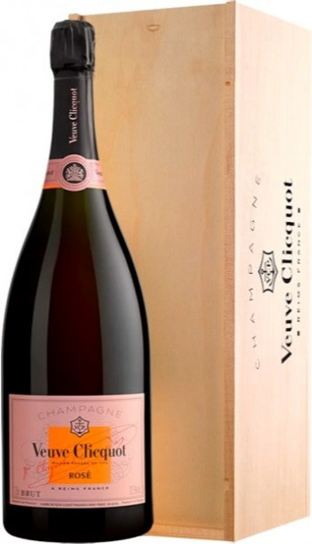 Шампанское Veuve Clicquot, Brut Rose, wooden box, 3 л