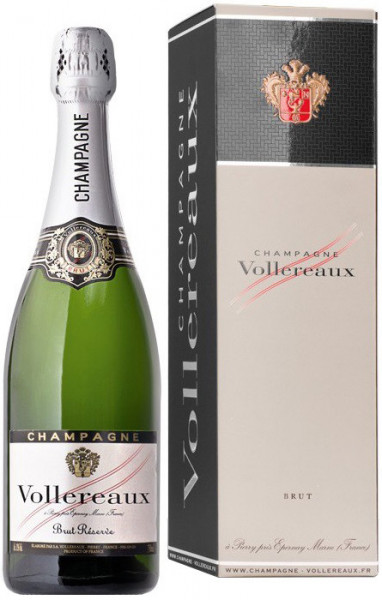 Шампанское Vollereaux, Brut Reserve, Champagne AOC, gift box