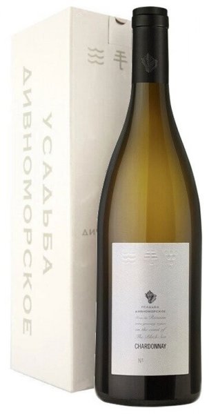 Вино "Усадьба Дивноморское" Шардоне, 2020, в подарочной коробке, 1.5 л