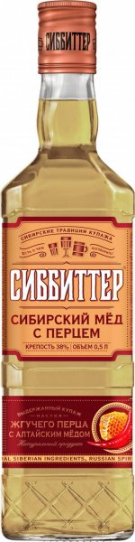 Ликер "Сиббиттер" Сибирский Специалитет, Сибирский мед с перцем, настойка горькая, 0.5 л