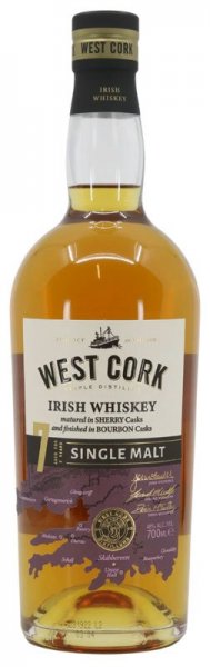 Виски "West Cork" Single Malt 7 Years, 0.7 л