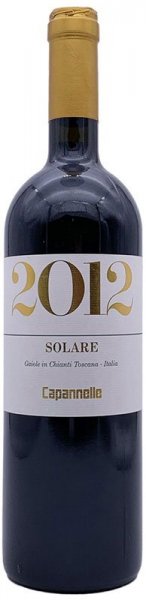 Вино Capannelle, "Solare" Vino da Tavola di Toscana Rosso IGT Sangiovese, 2012