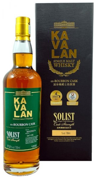 Виски Kavalan, "Solist" Ex-Bourbon Cask (53,2%), gift box, 0.7 л