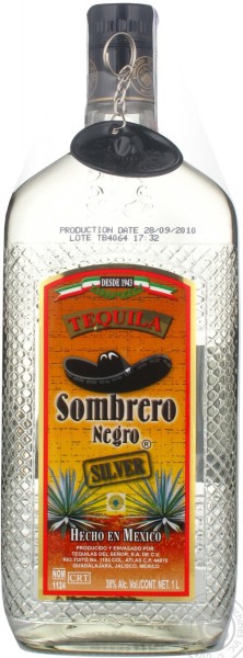 Текила "Sombrero Negro" Silver, 1 л