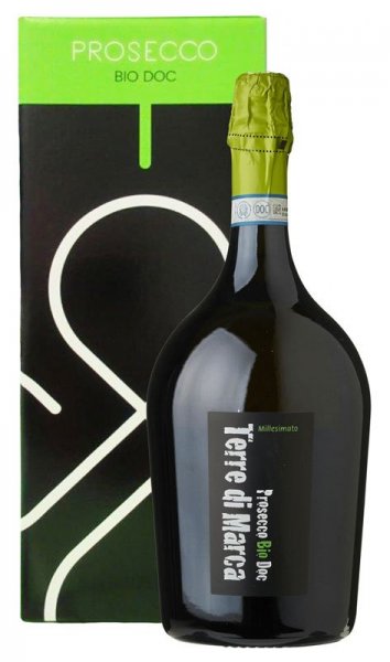 Игристое вино "Terre di Marca" Millesimato Extra Dry Prosecco Bio, Treviso DOC, 2021, gift box, 1.5 л