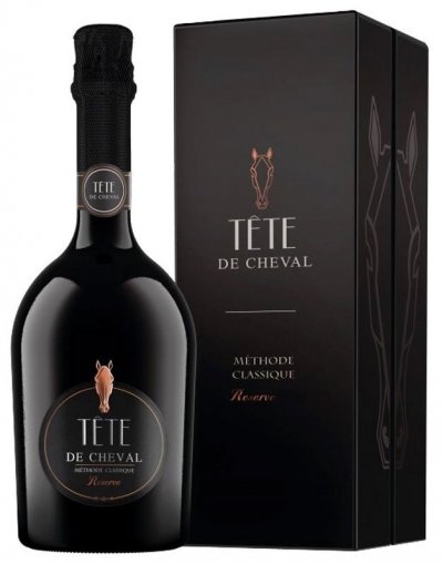 Игристое вино "Tete de Cheval" Brut Reserve, 2018, gift box