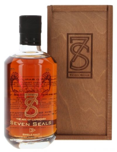 Виски Seven Seals "The Age of Capricorn" Zodiac, Single Malt Whisky, wooden box, 0.5 л
