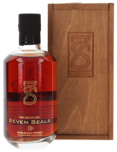 Виски Seven Seals "The Age of Leo" Zodiac, Single Malt Whisky, wooden box, 0.5 л