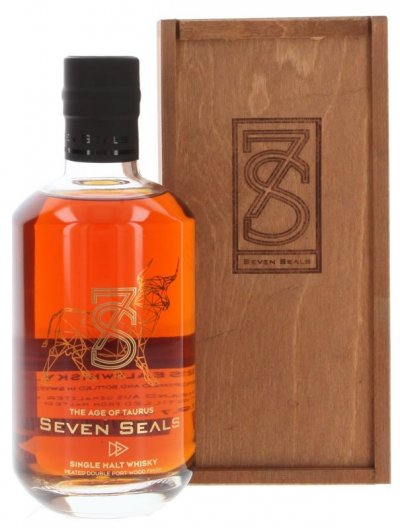 Виски Seven Seals "The Age of Taurus" Zodiac, Single Malt Whisky, wooden box, 0.5 л