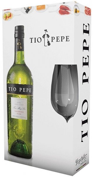 Херес "Tio Pepe" Palomino Fino, gift box with glass
