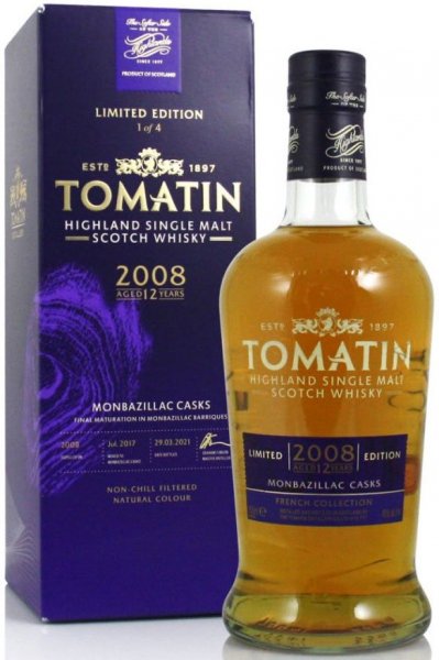 Виски Tomatin, "Limited Edition" French Collection, Monbazillac Casks, 2008, gift box, 0.7 л